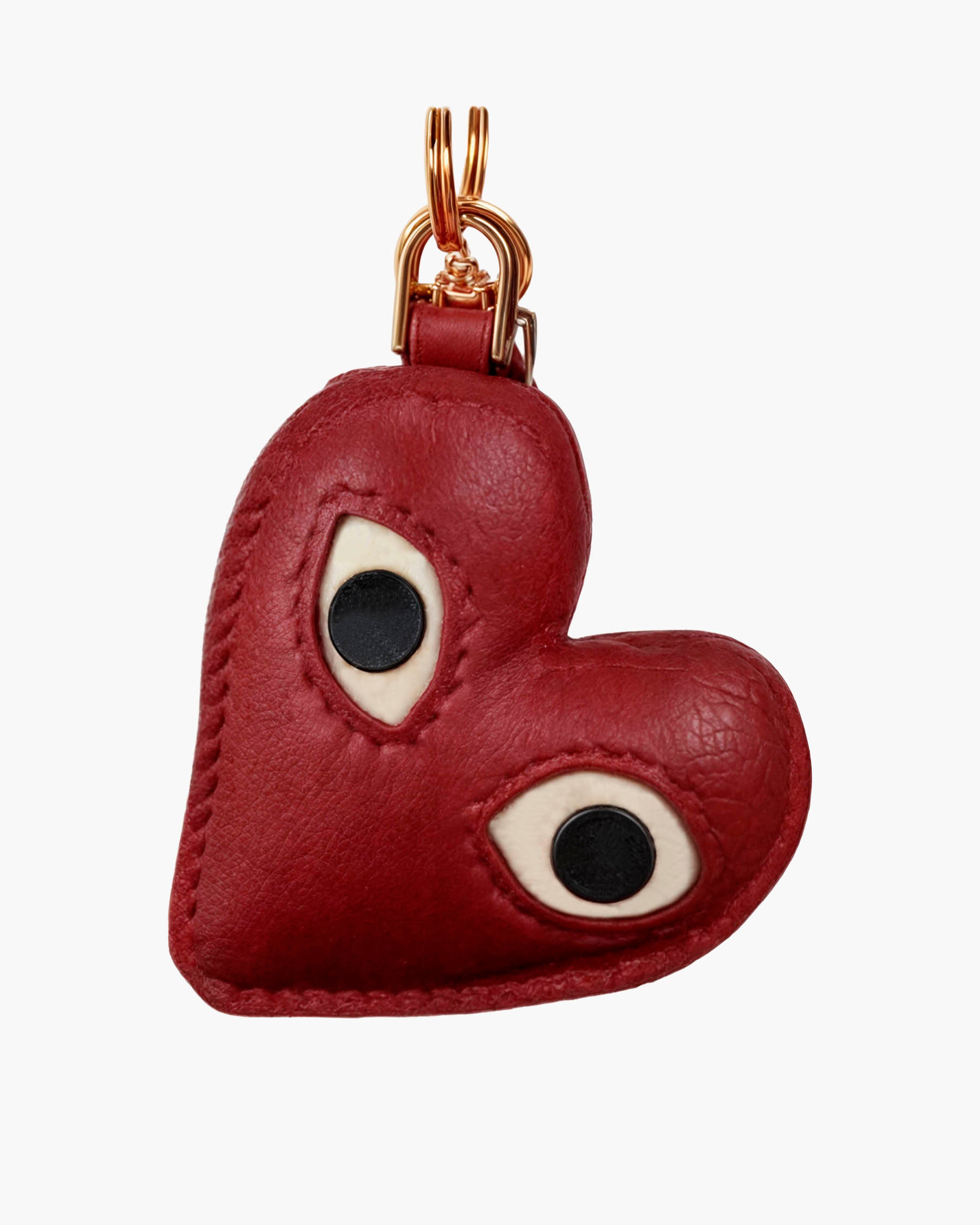 Bag Charm Coração com Olhos