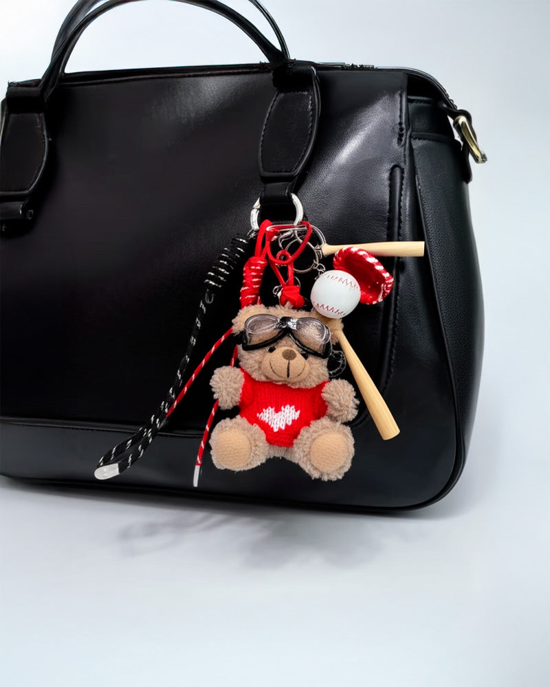 Bag Charm Ursinho de Óculos