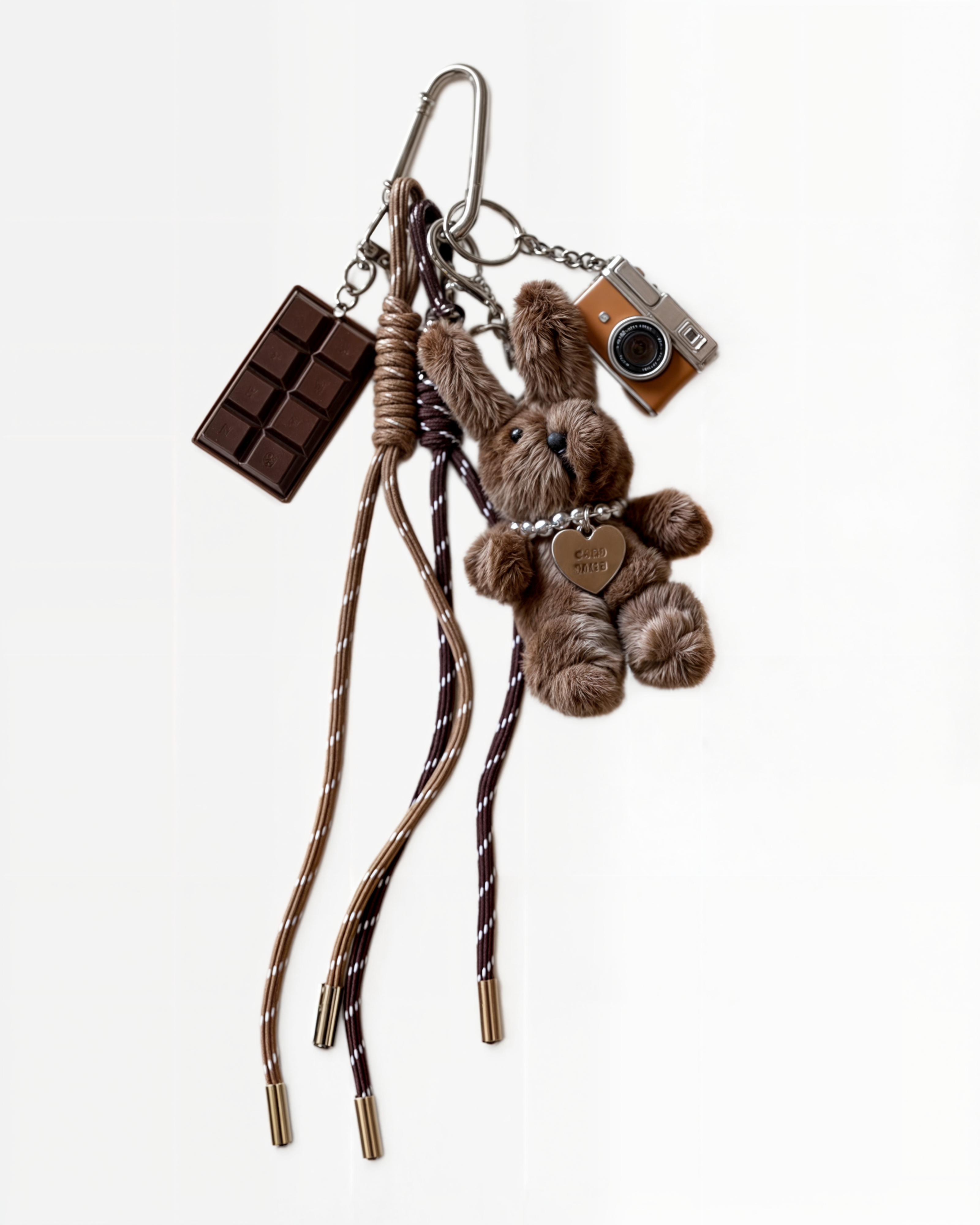 Bag Charm Ursinho com Colar