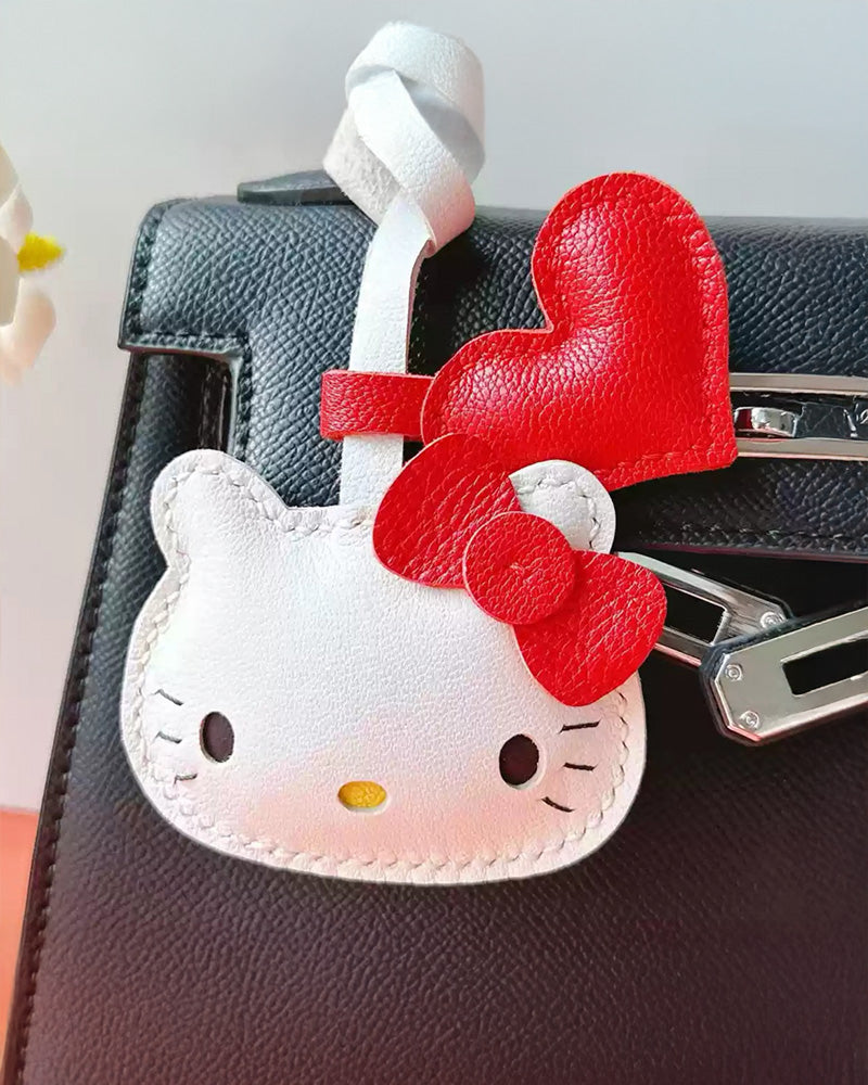 Bag Charm Hello Kitty de Couro
