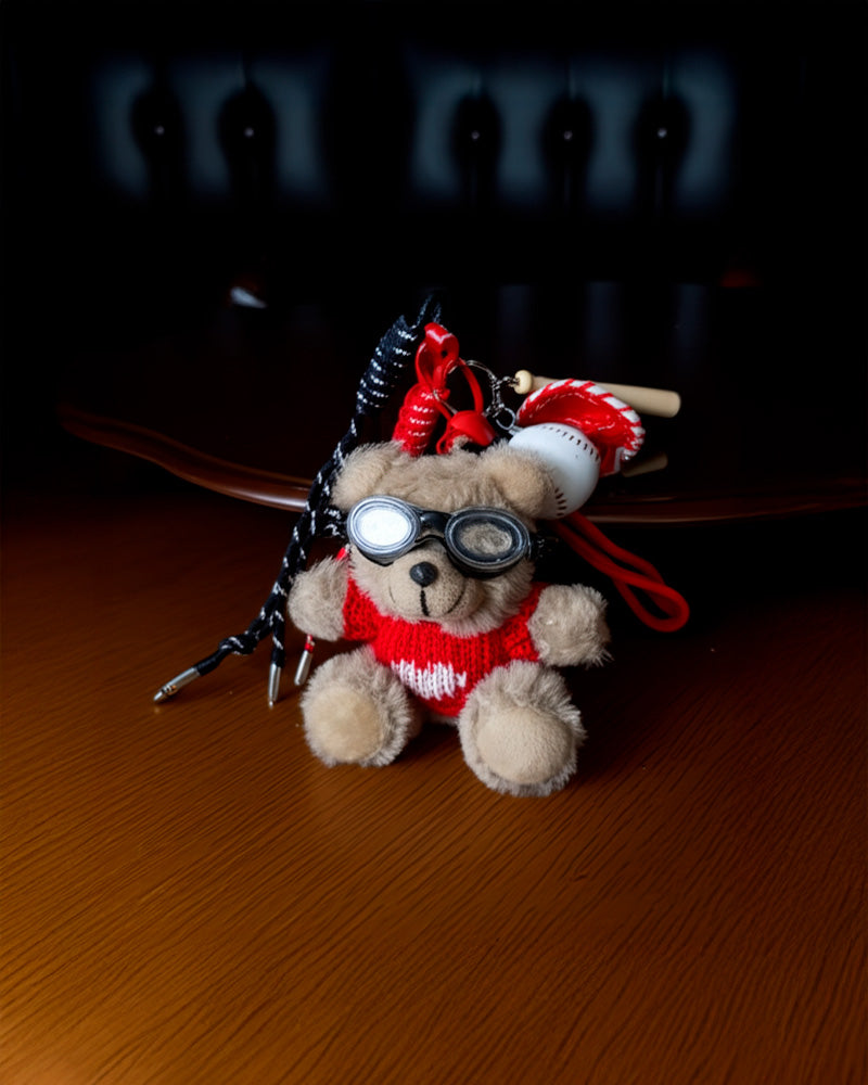 Bag Charm Ursinho de Óculos