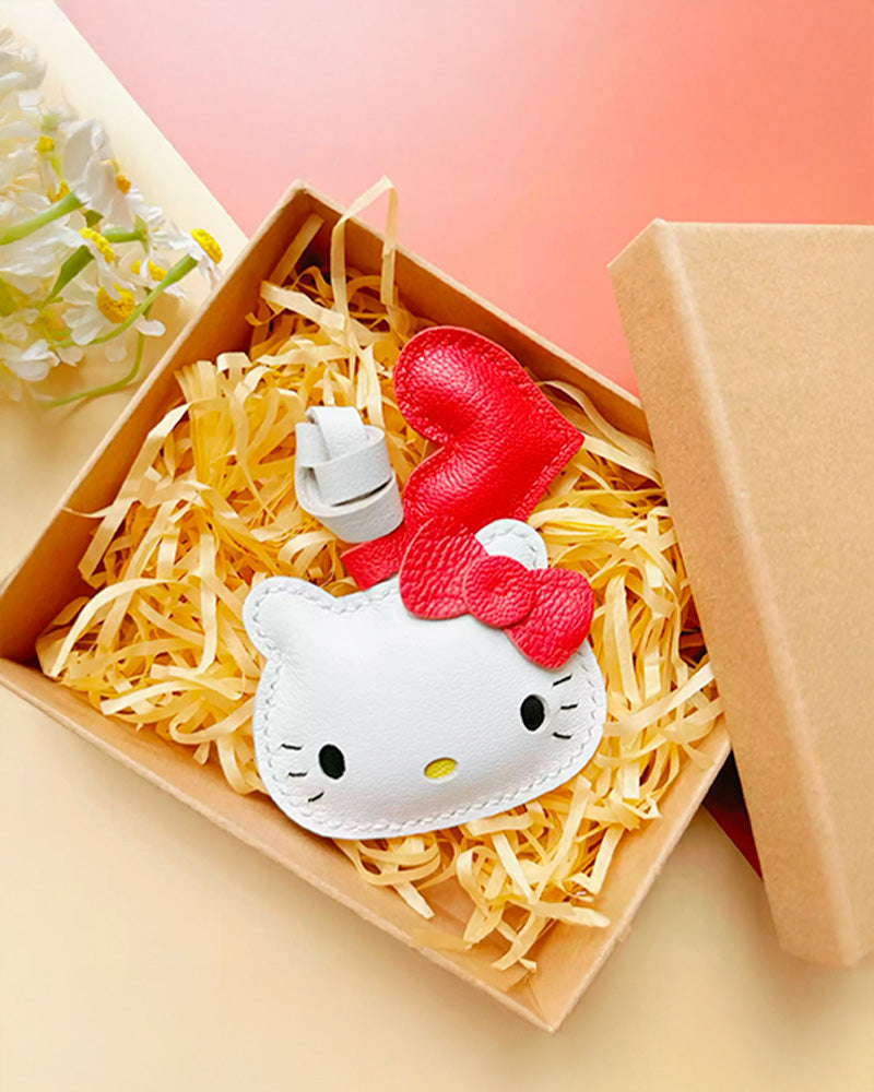 Bag Charm Hello Kitty de Couro